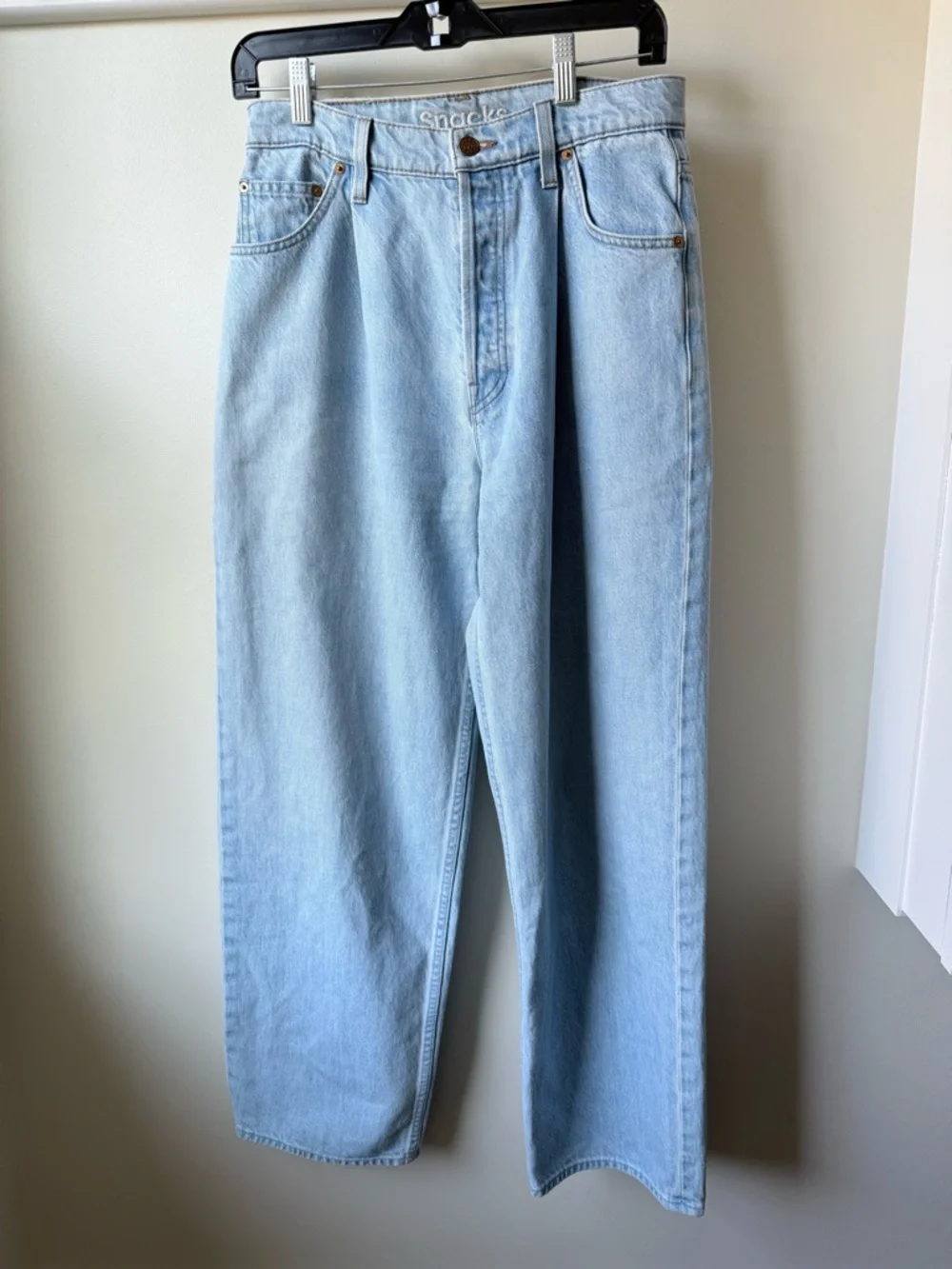 MOTHER SNACKS Pleated Fun Dip Puddle Jeans Just a Nibble‎ Retro Baggy Denim 25